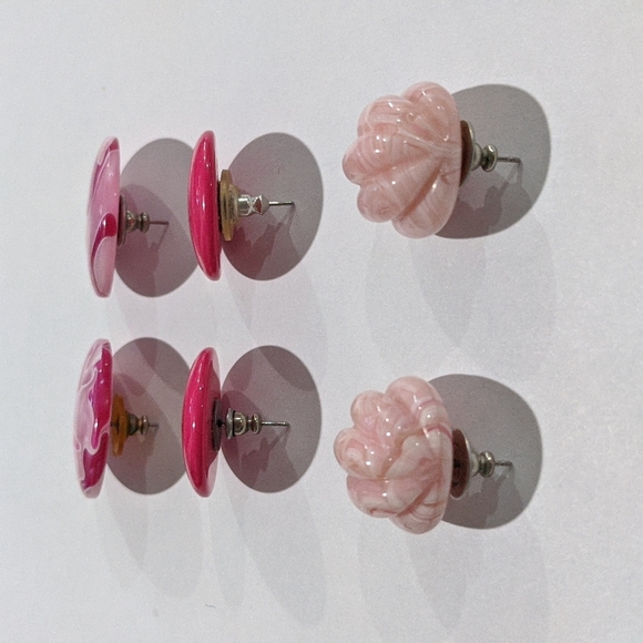 Vintage Pink Earring Set - Picture 5 of 8